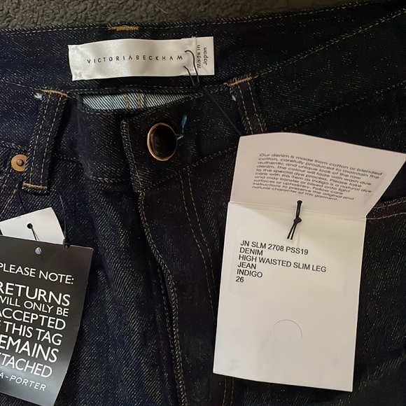 Victoria Beckham - Indigo Denim Jeans 26 - Picture 2 of 2